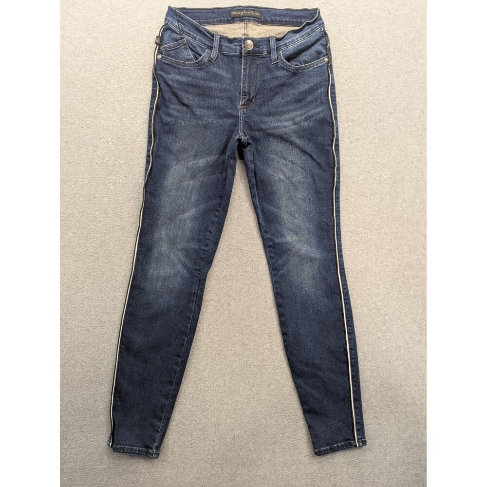 Rock & Republic Jeans Womens Medium Blue Kashmiere Skinny Stretch Denim Pants